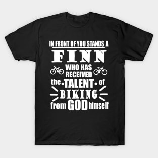 Biking Finn Mountain Biking Gift Finland T-Shirt